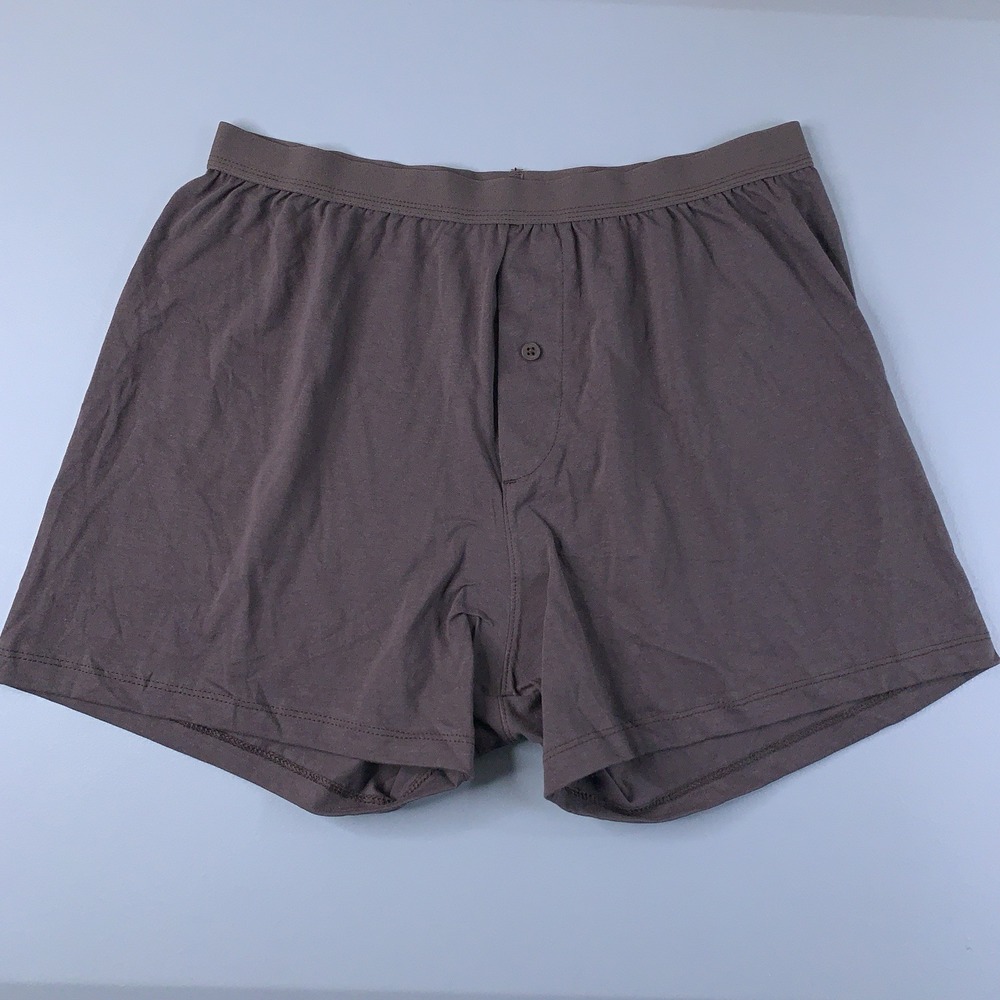 ASOS Mens Size Large Dark Brown Cotton Boxer Short Underwear 1 Piece New